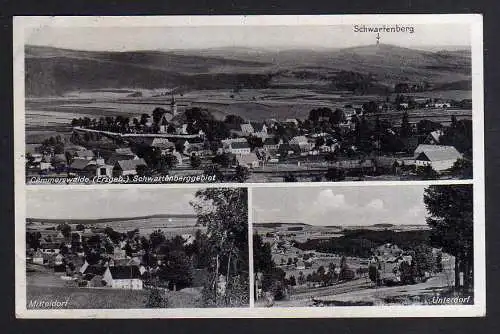 87197 AK Cämmerswalde Erzgebirge 1942 Schwartenberggebiet Mitteldorf Unterdorf