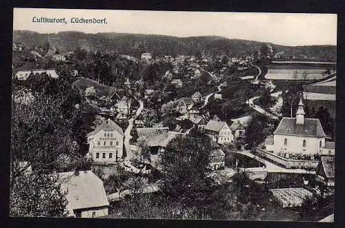 87268 AK Lückendorf Gasthof Kirche um 1915