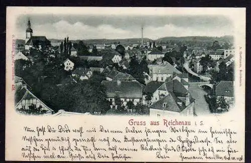 87202 AK Reichenau Sachsen 1899 Straße Ort Kirche