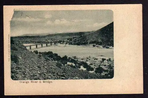 87855 AK Orange River & Bridge Oranje um 1900