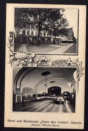 87972 AK Hameln Hotel Restaurant unter den Linden 1912