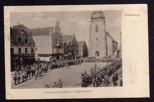 87834 AK Tschernjachowsk Insterburg 1915 Aufstellung d. Truppen Feldgottesdienst