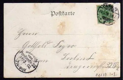 82279 AK Cassel Kassel Eichenblatt litho 1900 Löwenburg
