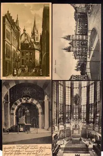 82737 4 AK Aachen Dom Krönungsstuhl Chor Kaserne 1911