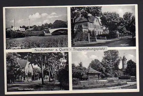 78699 AK Neuhammer am Queis 1937 Truppenübungsplatz Postamt Hotel Kaiserhof