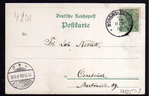 78835 AK Borgholzhausen 1900 Gesamt + Kriegerdenkmal