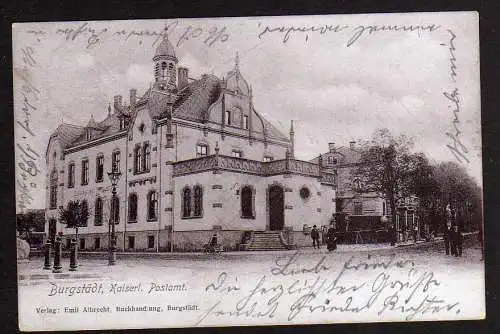 78702 AK Burgstädt Kaiserliches Postamt Vollbild 1902