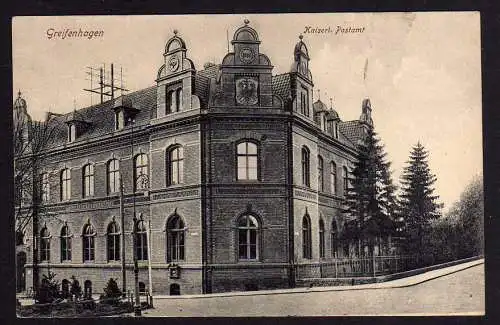 79295 AK Greifenhagen Pommern Kaiserliches Postamt Vollbild um 1915