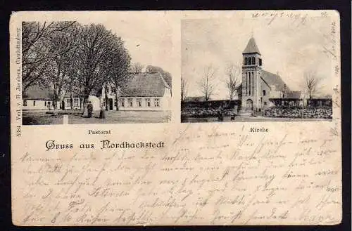 78837 AK Nordhackstedt Pastorat Kirche 1906