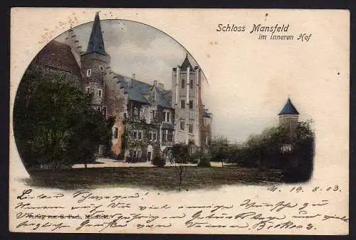 75320 AK Schloss Mansfeld im inneren Hof 1903