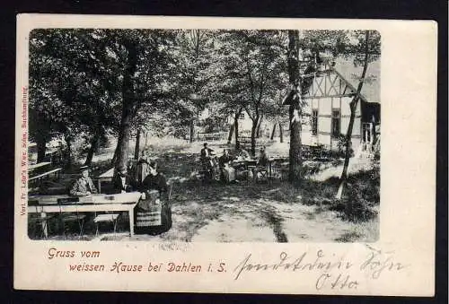 75760 AK Dahlen Gasthaus Weisses Haus Biergarten 1900