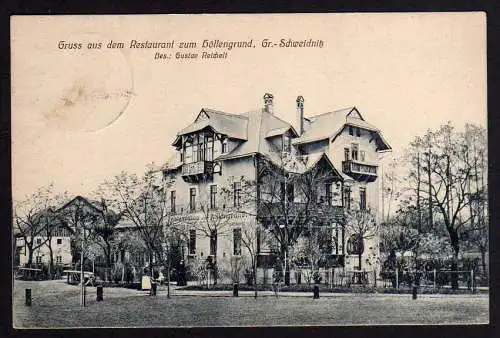 75693 AK Großschweidnitz Restaurant zum Höllengrund 1911