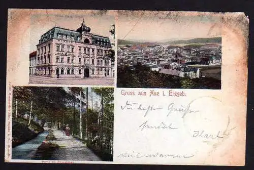 75757 AK Aue Sachsen 1904 Hotel