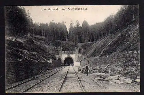 75671 AK Tunnel Einfahrt von Altenbeken aus 1907