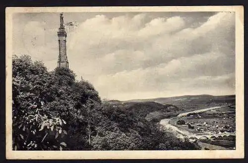 75506 AK Trier 1938 Mariensäule Landpoststempel Herl über Hermeskeil Bz. Trier