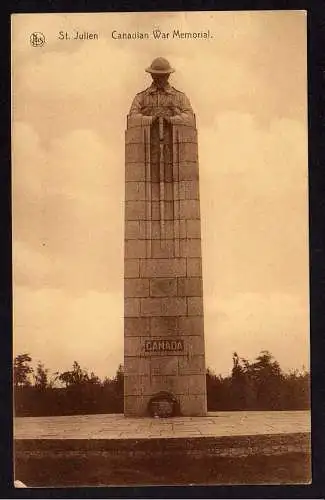 75560 AK Saint Julien Canadian war Memorial Brooding Soldier um 1915