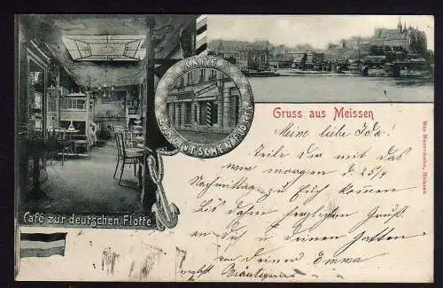73430 AK Meissen Meißen Cafe zur deutschen Flotte 1901