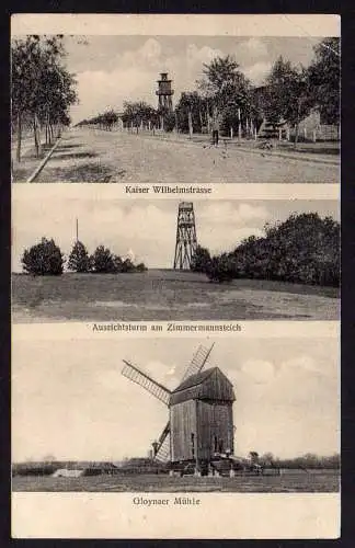 73485 AK Gloynaer Mühle Altengrabow Bz. Magdeburg 1917 Aussichtsturm am Zimmerma