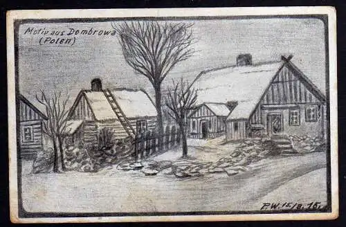 73796 AK Dombrowa Schlesien 1915 Künstlerkarte