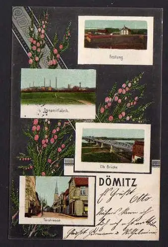 73471 AK Dömitz Festung Dynamitfabrik Elbbrücke Torstraße 1906
