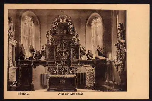 70723 AK Strehla Altar der Stadtkirche