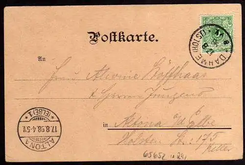 65652 AK Dahmeshöved Holstein 1898 Pension Bokhorst