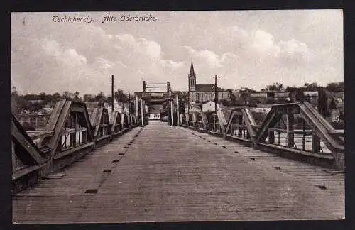 65787 AK Tschicherzig Alte Oderbrücke 1933