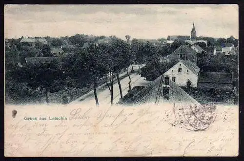 65644 AK Letschin 1903 Dorfstraße Kirche