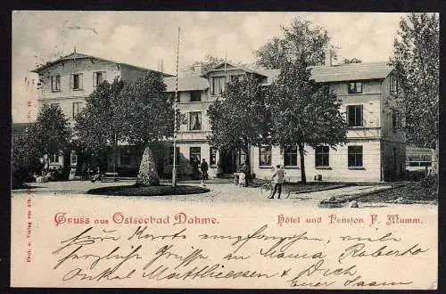 65868 AK Ostseebad Dahme Holst. 1898 Hotel Pension Mumm