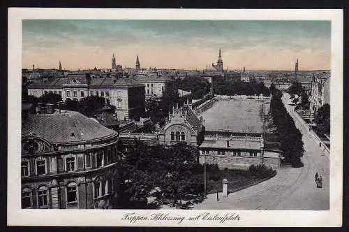 61239 AK Opava Troppau Schlossring Eislaufplatz um 1925 Mährisch-Schlesien