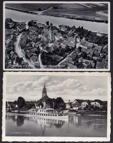 61136 2 AK Lüchtringen a. d. Weser Höxter Luftbild Fliegerafnahme um 1935
