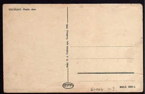 61104 AK Vodnany 1925 Husov sbor Wodnian