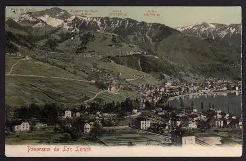 61075 AK Genfersee Lac Leman Panorama 1905 Montreux