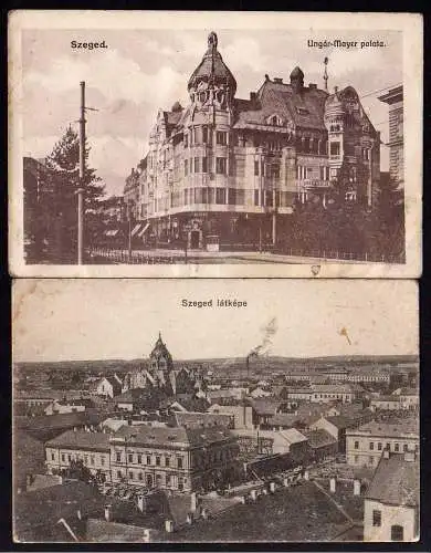 61077 2 AK Szeged Ungar Mayer palota latkepe Ungar-Mayer-Palast um 1915