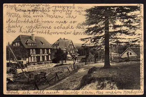 61231 AK Torfhaus im Harz Altenau-Schulenberg 1913 Hotel Wendt Brockenkrug