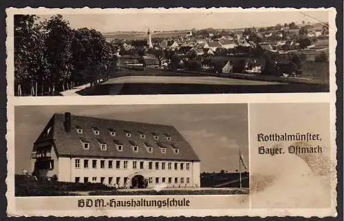 61234 AK Rotthalmünster Fotokarte BDM Haushaltungsschule 1943 Bayr. Ostmark