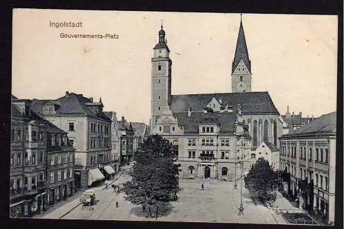 61230 AK Ingolstadt Gouvernements Platz Kirche um 1915