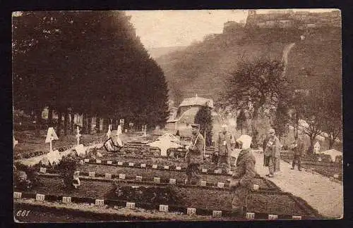 61224 AK 1. Weltkrieg Friedhof V. Armee nummerierte Gräber  Frankreich 1916