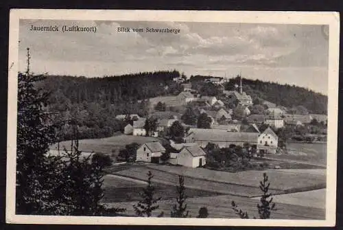 60303 AK Jauernick b. Markersdorf 1928 Landpoststempel Görlitz Land Schwarzberge
