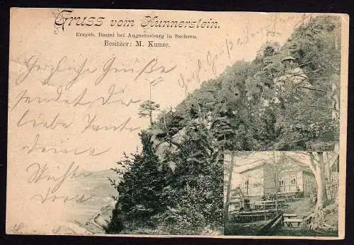 52801 AK Kunnerstein 1901 Kunnersdorf Augustusburg Erzgeb. Bastei Gasthaus