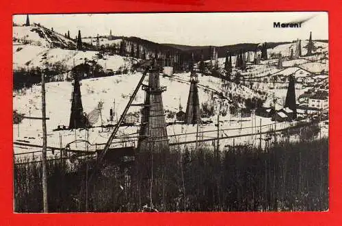 59797 AK Fotokarte Rumänien Moreni Petroleum Erdöl Bohrturm 1928