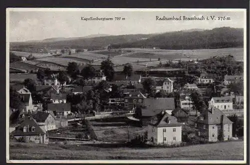 60049 AK Radiumbad Brambach 1936 Siedlung Wohnhäuser gelaufen