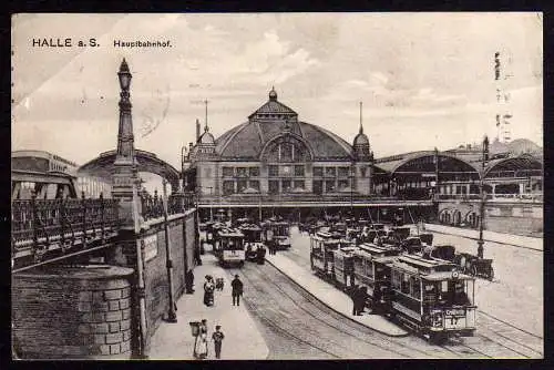 52689 AK Halle Saale Hauptbahnhof 1916 Feldpost