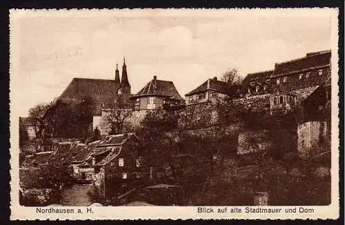 50057 AK Nordhausen a.H. 1933 Blick auf alte Stadtmauer