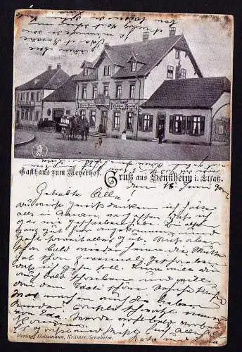 48249 AK Sennheim Elsaß Gasthaus zum Meyerhof 1900