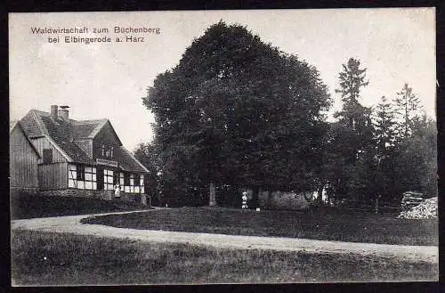 48328 AK Waldwirtschaft zum Büchenberg bei Elbingerode Harz 1910