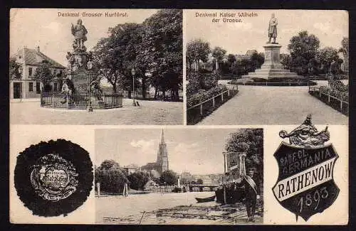 48302 AK Rathenow Havel Radfahrer Club Germania 1893 Denkmal Grosser Kurfürst