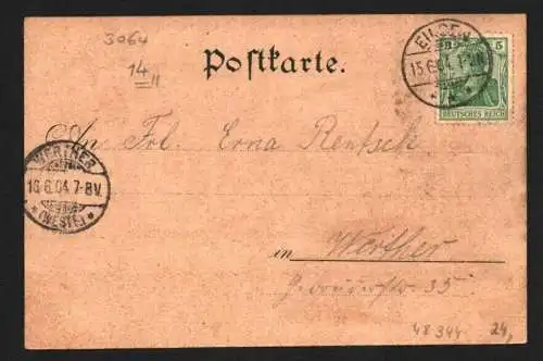 48344 AK Bad Eilsen Litho 1904 Hotel Rinne Bückeburger Landestracht Arensburg