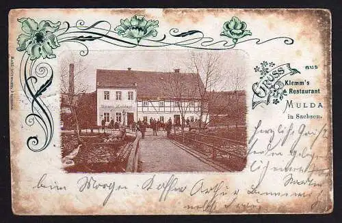 48322 AK Mulda Sachsen Klemms Restaurant Freiberg 1906