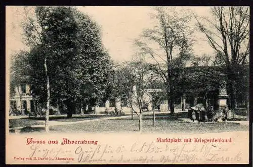 40705 Ahrensburg Marktplatz Kriegerdenkmal 1900